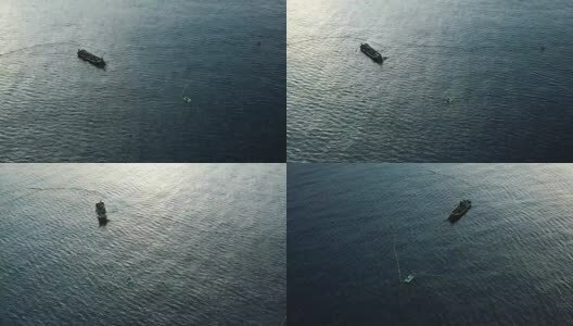 4k航拍渔民捕鱼高清在线视频素材下载