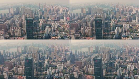 武汉武昌中南路洪山广场震撼航拍高清在线视频素材下载