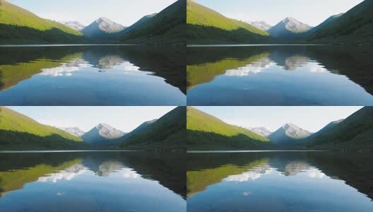 四川松潘羊拱海倒影高清在线视频素材下载