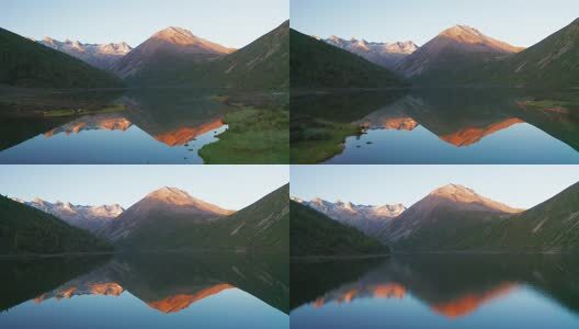 四川松潘羊拱海航拍高清在线视频素材下载