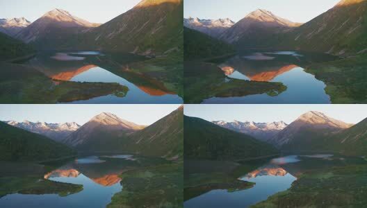 四川松潘羊拱海航拍高清在线视频素材下载