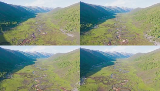 四川松潘羊拱海航拍高清在线视频素材下载