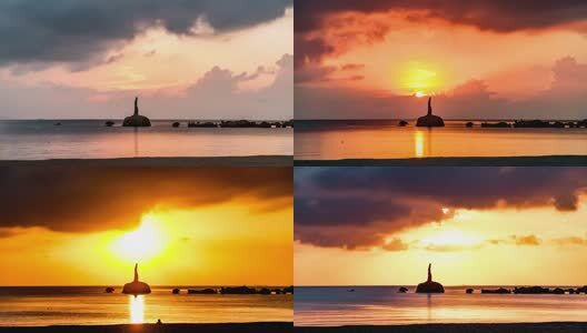 珠海渔女日出高清在线视频素材下载