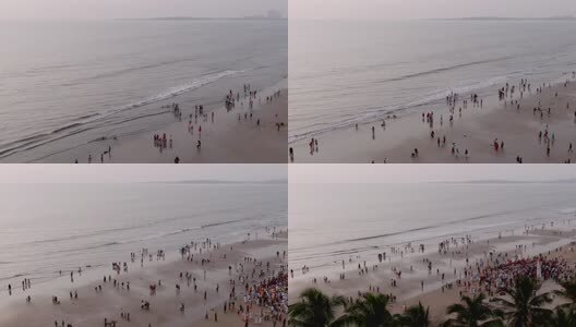 印度孟买海海滩高清在线视频素材下载