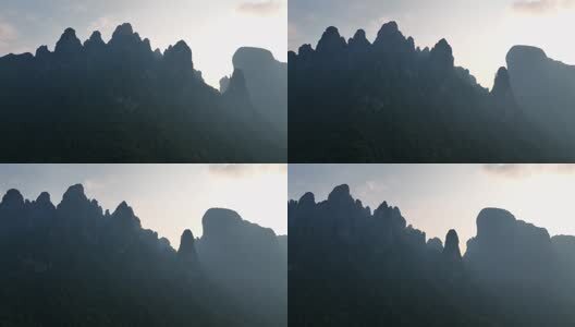 航拍广西金秀区大瑶山喀斯特地貌高清在线视频素材下载