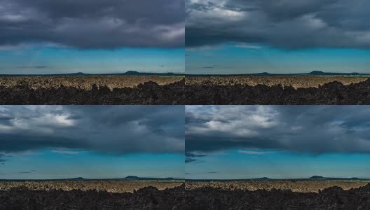 五大连池火山岩火山群延时高清在线视频素材下载