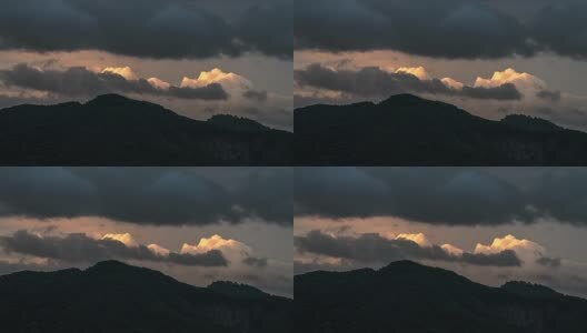 漏光的山顶高清在线视频素材下载