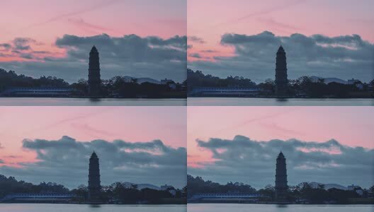 凤凰塔晨曦延时高清在线视频素材下载