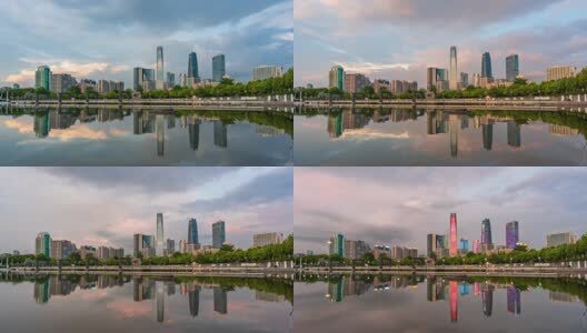 广东省东莞市城市风光延时高清在线视频素材下载