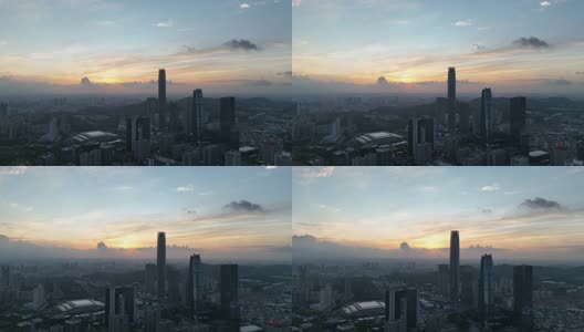 广东省东莞市城市风光航拍高清在线视频素材下载