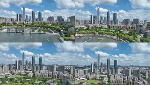 广东省东莞市城市风光航拍高清在线视频素材下载