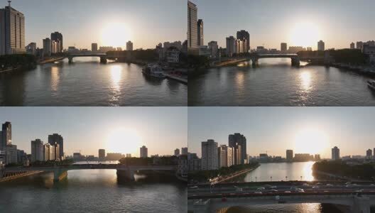 4K航拍广州沿江西路高清在线视频素材下载