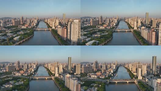 4K航拍广州沿江西路高清在线视频素材下载