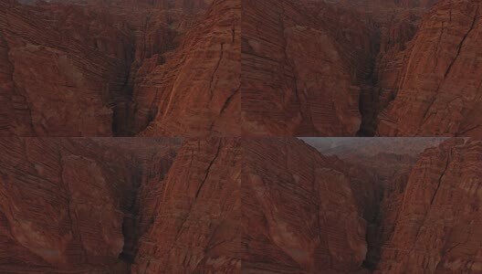 航拍新疆库车天山大峡谷高清在线视频素材下载