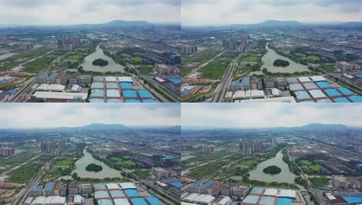 江门高新产业新城航拍环绕高清在线视频素材下载