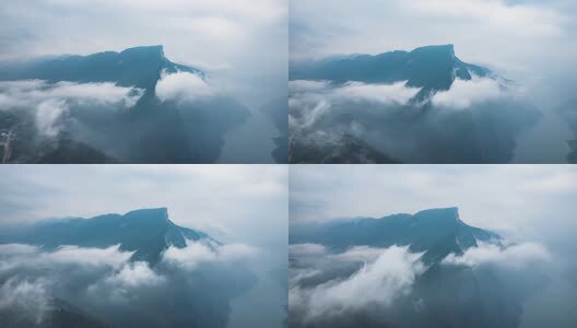 8K长江三峡之巅壮丽河山云雾缭绕壮丽河山延时高清在线视频素材下载