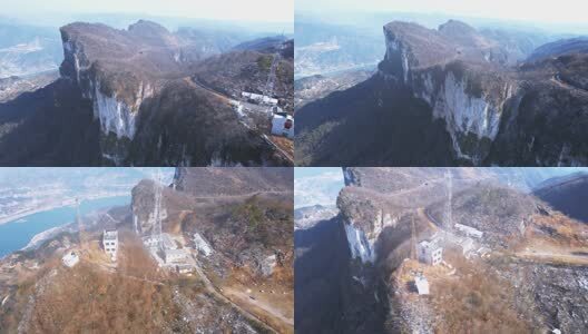 4K长江三峡壮丽山峰黄牛岩极顶航拍视频高清在线视频素材下载