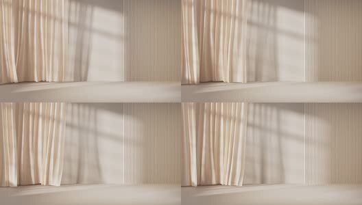 创意几何体室内空间3D渲染高清在线视频素材下载