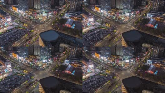 中南路路口夜景延时视频高清在线视频素材下载