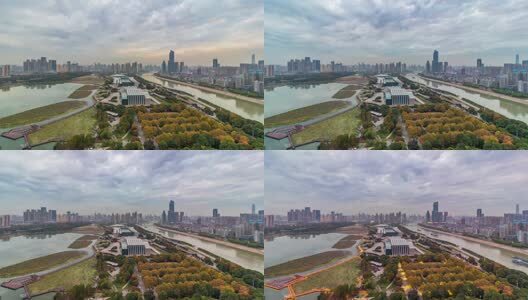 武汉琴台大剧院日转夜4k延时视频高清在线视频素材下载