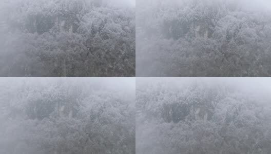 航拍山崖雪景高清在线视频素材下载