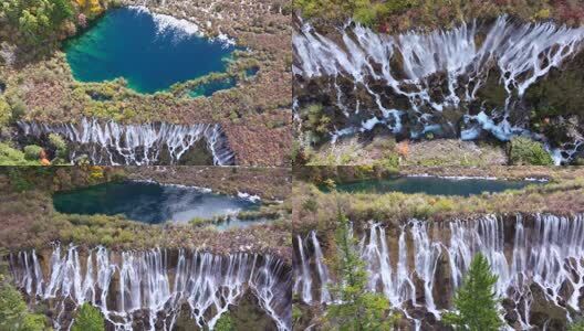 九寨沟绝美瀑布高清在线视频素材下载