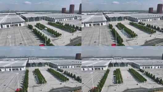 航拍天津国家会展中心高清在线视频素材下载