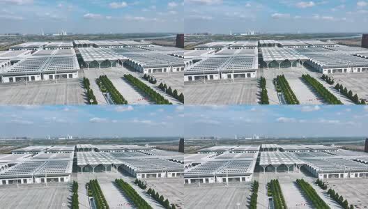 航拍天津国家会展中心高清在线视频素材下载