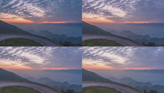 8K壮丽长江三峡山峦朝霞延时高清在线视频素材下载