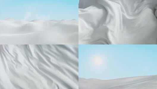 透气柔软布料飘动高清在线视频素材下载