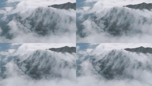 夹金山航拍高清在线视频素材下载