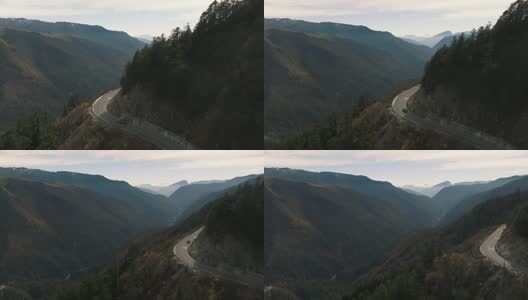 夹金山航拍高清在线视频素材下载