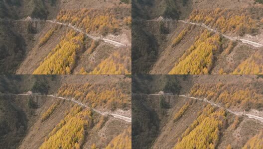 夹金山航拍高清在线视频素材下载