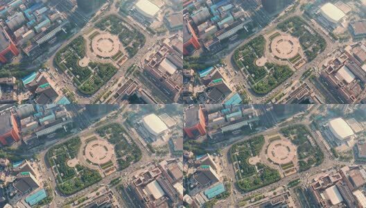 武汉武昌中南路洪山广场震撼航拍高清在线视频素材下载