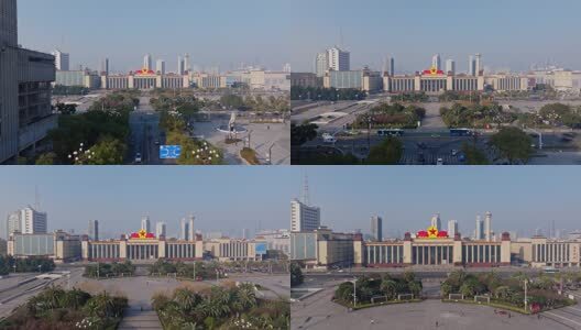 江西南昌八一广场城市建筑风光航拍高清在线视频素材下载