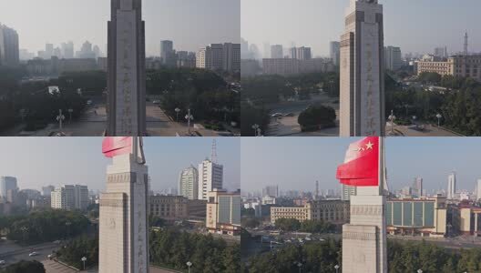 江西南昌八一广场城市建筑风光航拍高清在线视频素材下载