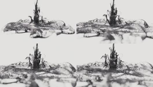 流动的水墨粒子3D渲染高清在线视频素材下载