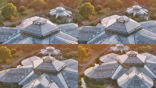 航拍广州华南国家植物园温室高清在线视频素材下载