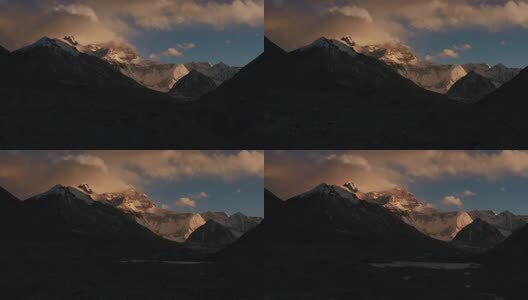 珠穆朗玛峰日照金山高清在线视频素材下载