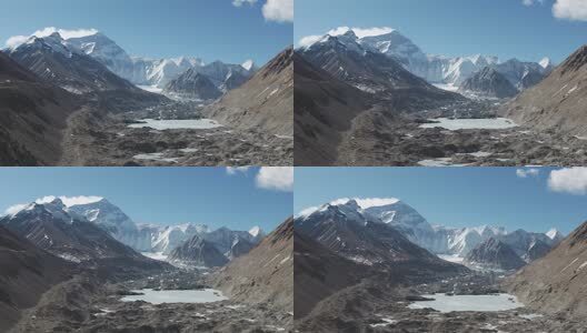 晴朗天气下珠穆朗玛峰高清在线视频素材下载