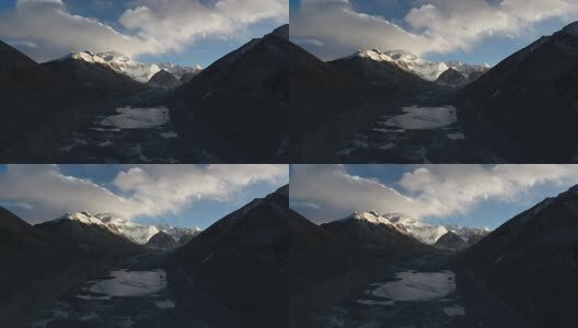 晴朗天气下珠穆朗玛峰高清在线视频素材下载