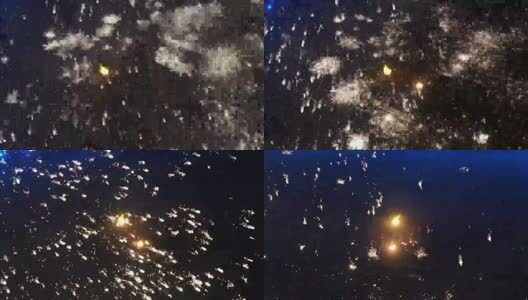 非遗打铁花4k升格航拍高清在线视频素材下载