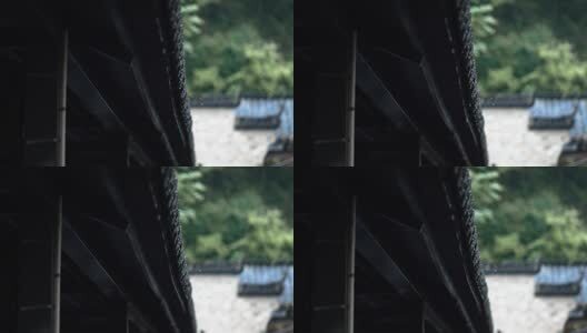 国风古建筑烟雨江南意境实拍镜头高清在线视频素材下载