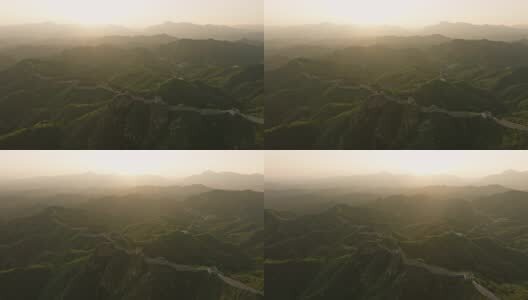 中国万里长城日出高清在线视频素材下载