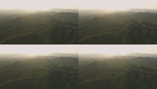 中国万里长城日出高清在线视频素材下载