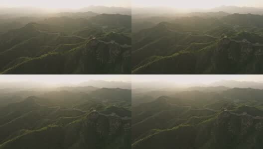 中国万里长城日出高清在线视频素材下载