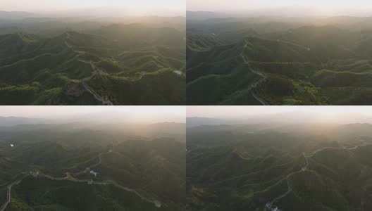 中国万里长城日出高清在线视频素材下载