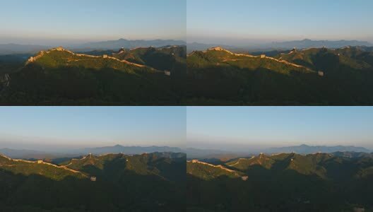 中国万里长城日出高清在线视频素材下载