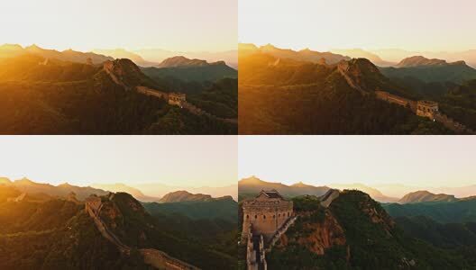 中国万里长城日出高清在线视频素材下载