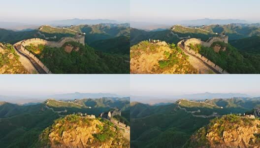 中国万里长城日出高清在线视频素材下载